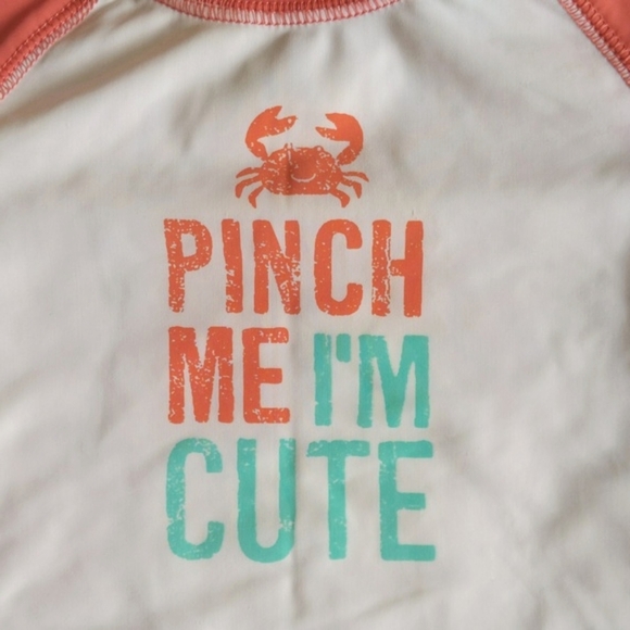 carter's rash guard & swim trunks matching set 9 months baby boy - Picture 3 of 9
